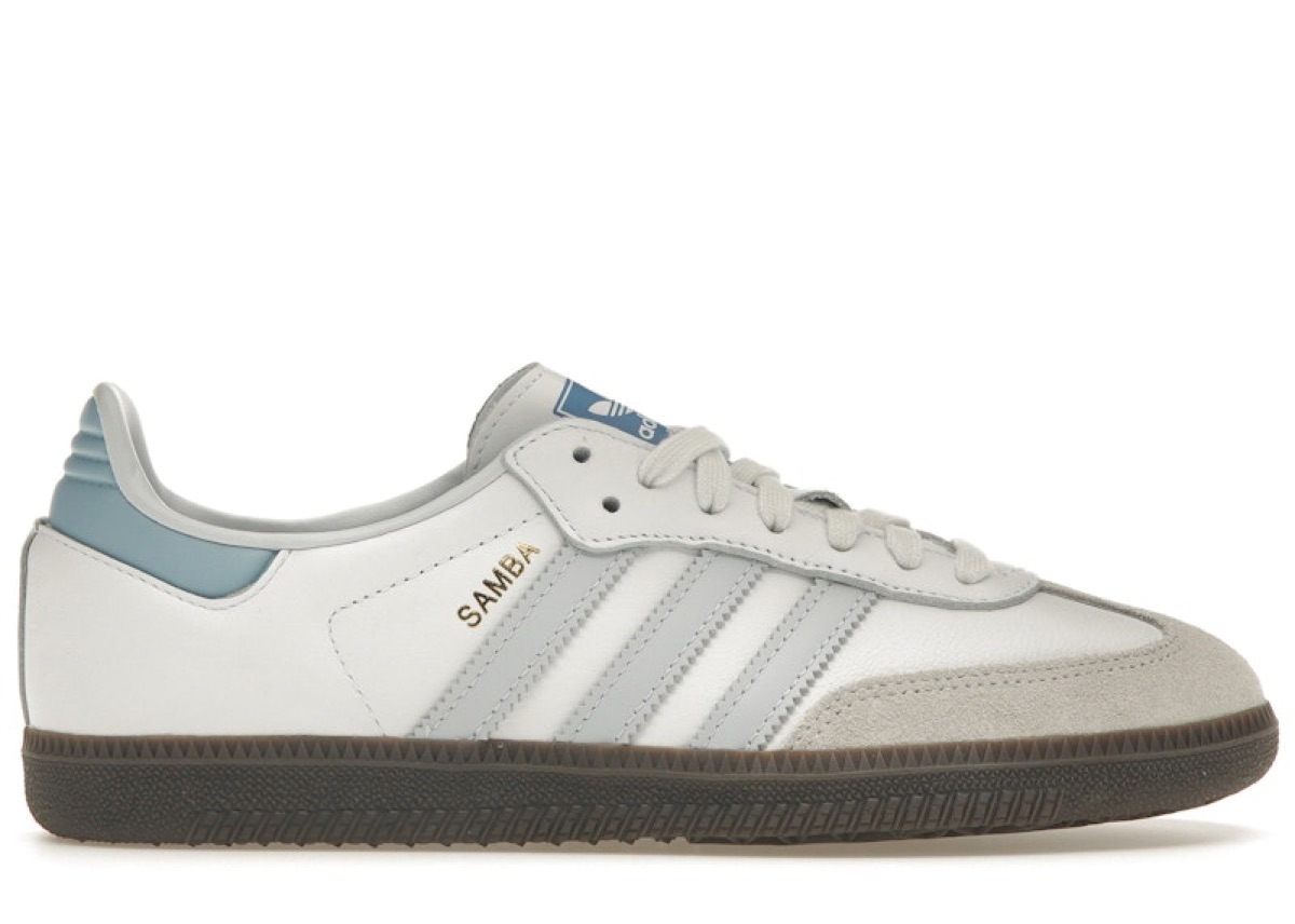 Adidas Samba OG — White / Halo Blue — Adidas Samba