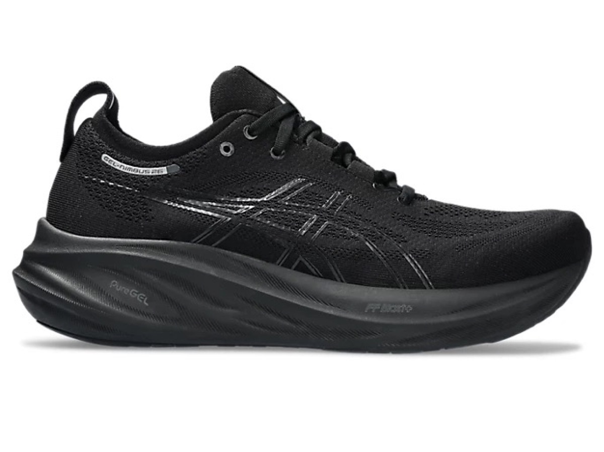 Asics GEL-Nimbus 26 — Black/Black — Asics GEL-Nimbus Mesh