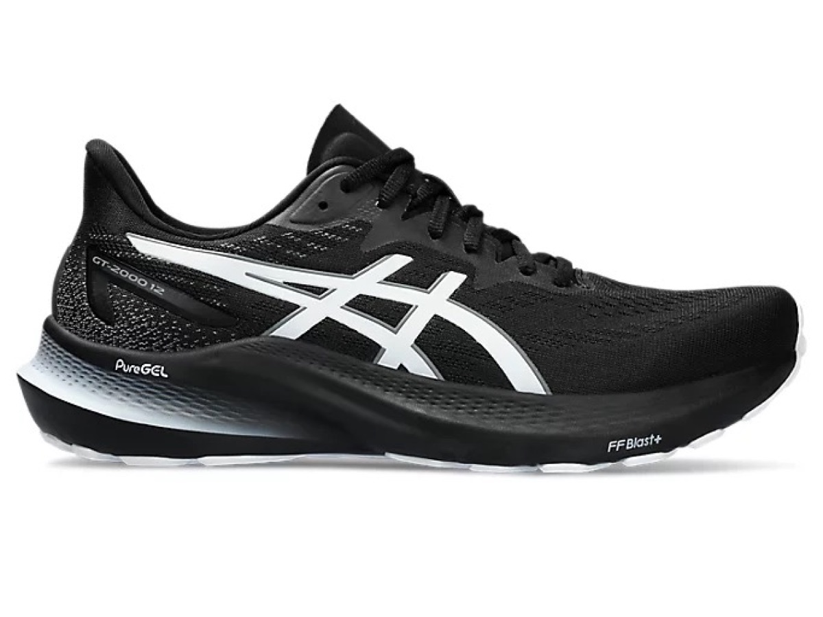 Asics GT-2000 12 — Black/White — Asics GT-2000 Mesh