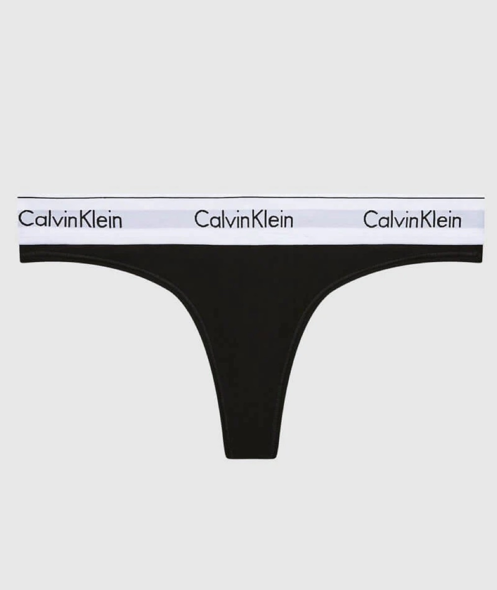 Calvin Klein CK One Cotton Thong — Black — Calvin Klein CK One Thong Cotton Stretch