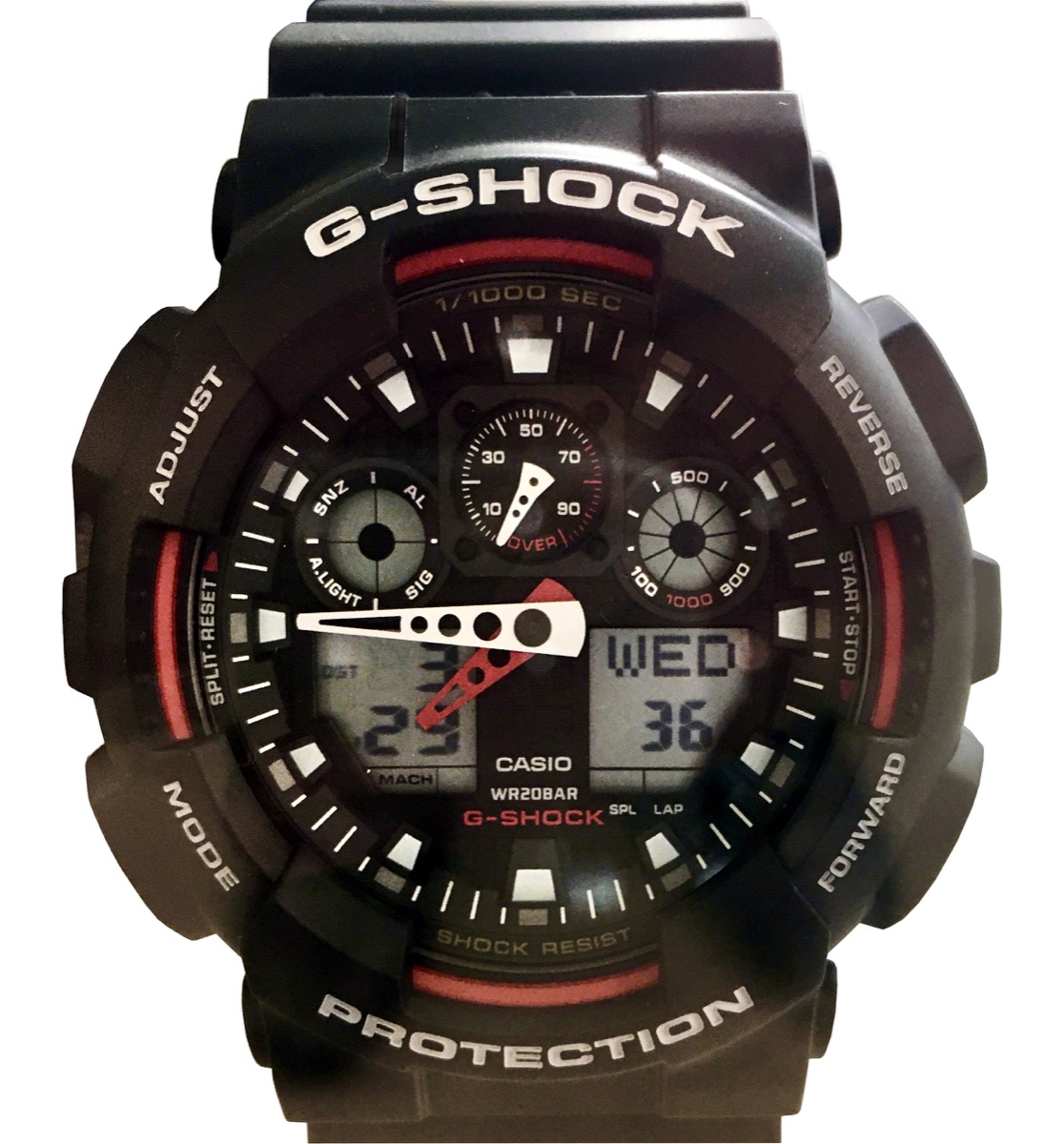 Casio G-Shock GA-100 — Stealth Black — Casio GA-100 Resin