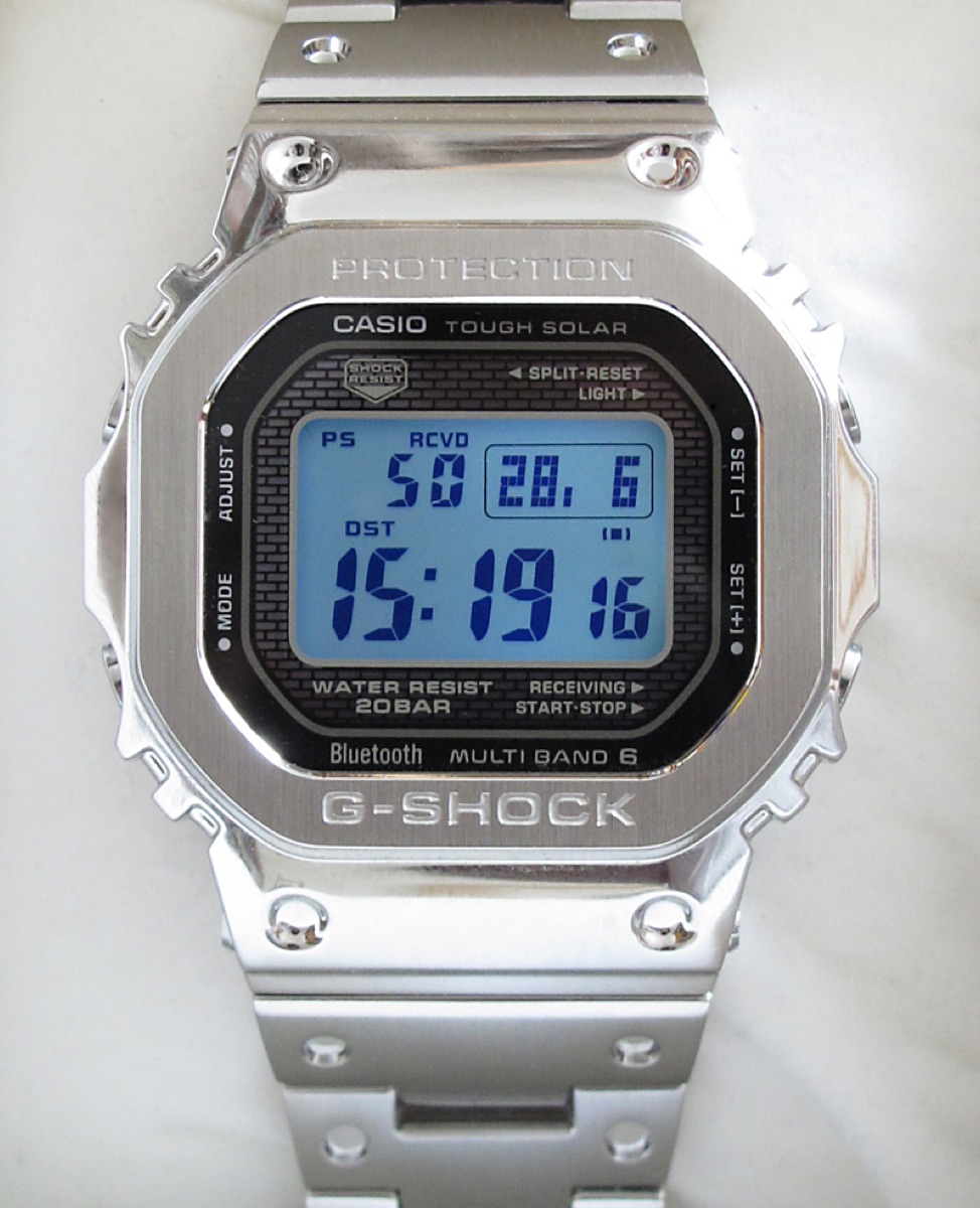 Casio G-Shock GMW-B5000D-1 — Full Metal Silver — Casio GMW-B5000 Stainless Steel