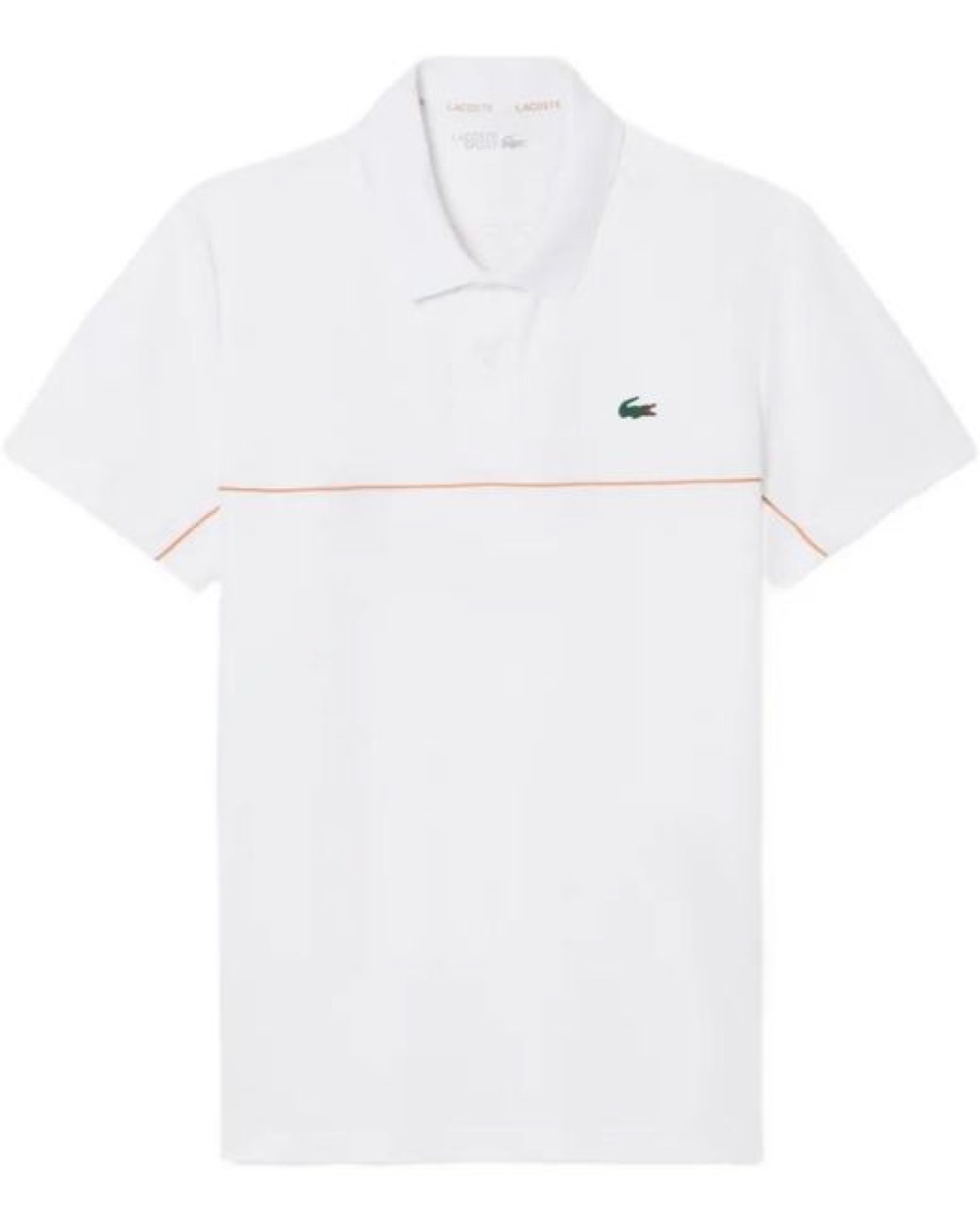 Lacoste Logo Print Piqué Polo — White — Lacoste L.12.12 Polo Petit Piqué Cotton