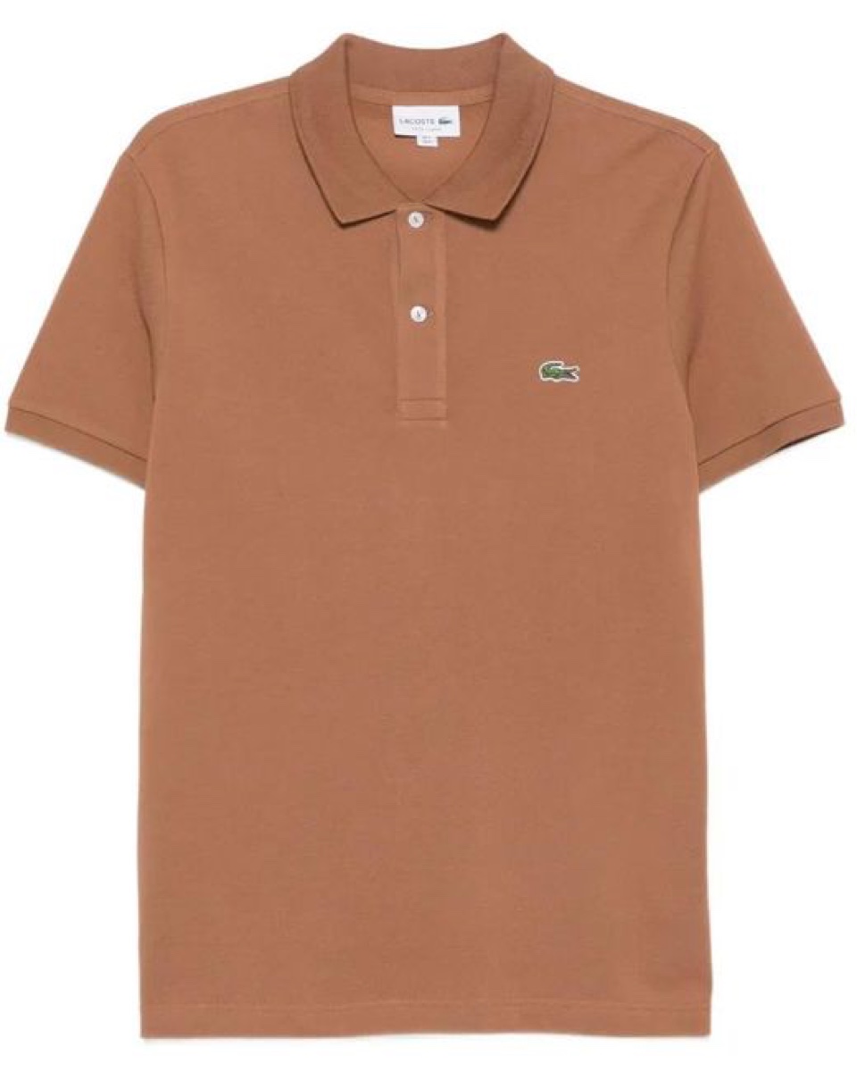 Lacoste Slim Fit Stretch Piqué Polo — Brown — Lacoste Slim Fit Polo Cotton Blend