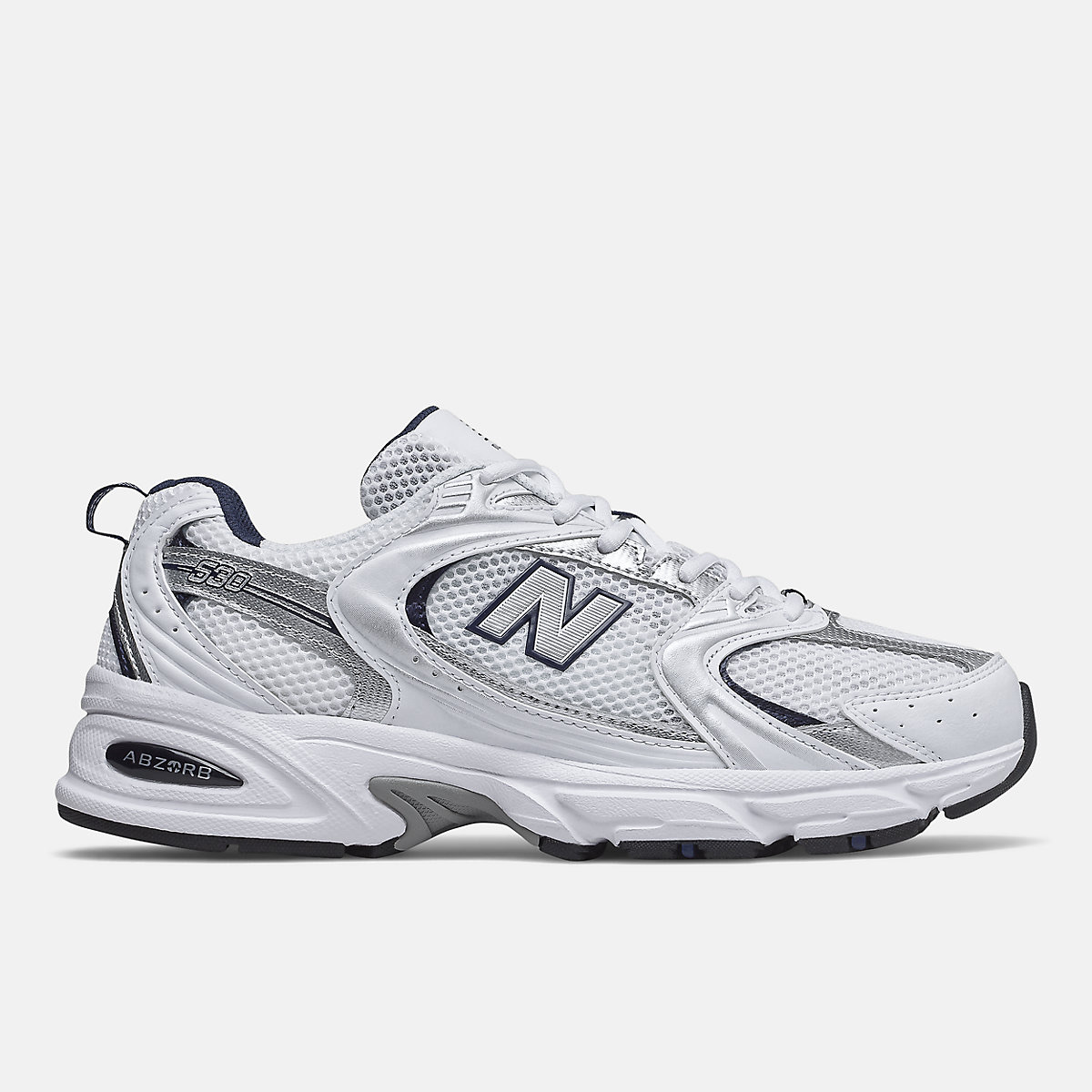 New Balance 530 — White / Silver — New Balance 530 Mesh