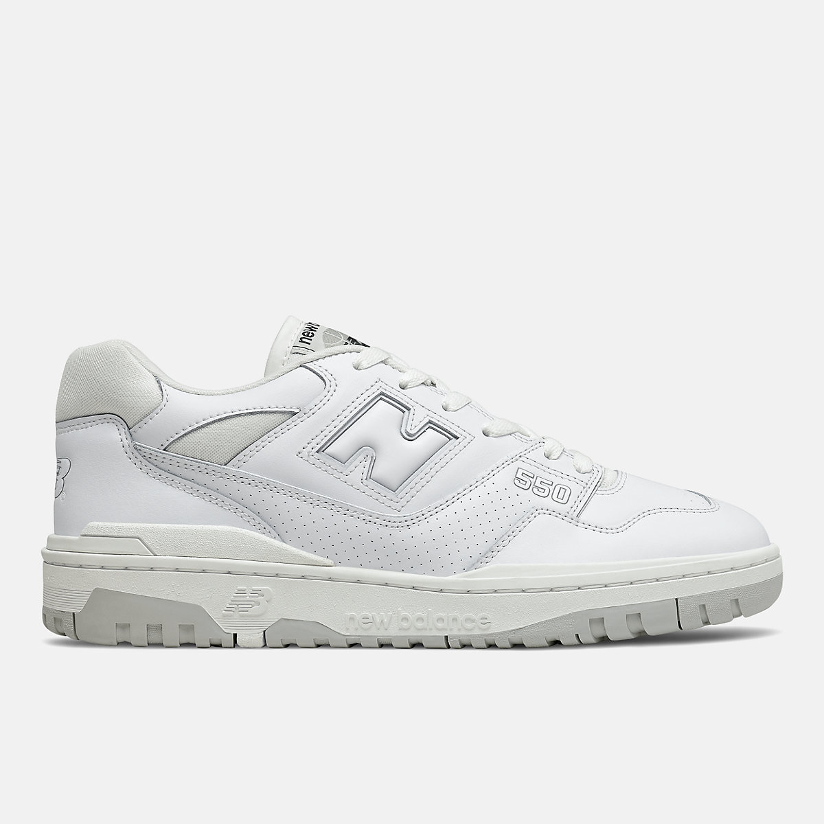 New Balance 550 — White / Grey — New Balance 550 Leather