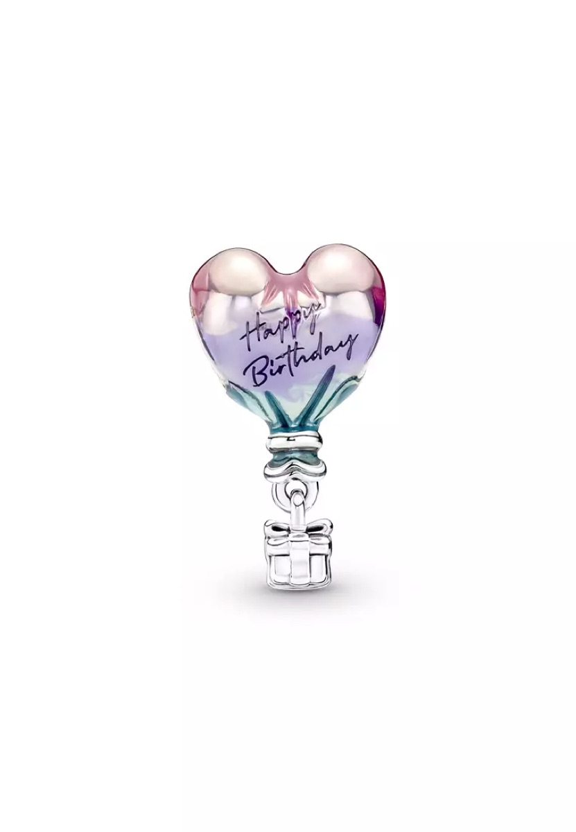 Pandora Happy Birthday Hot Air Balloon Charm — Pandora Moments Charm Sterling Silver with Enamel