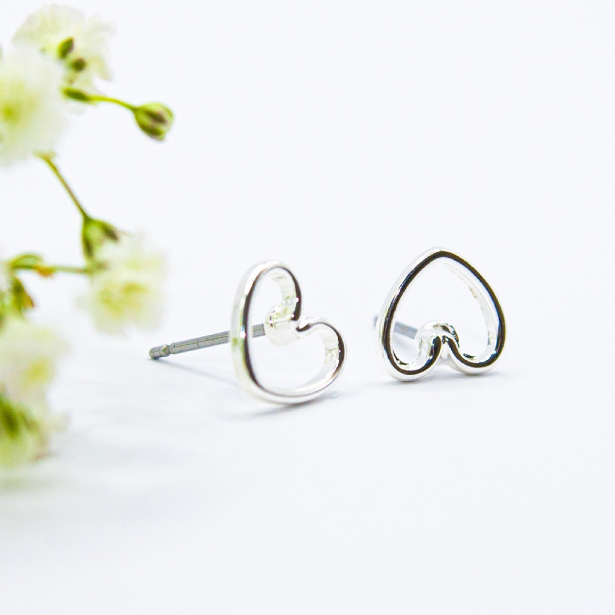 Pandora Open Heart Stud Earrings — Pandora Stud Earrings Sterling Silver