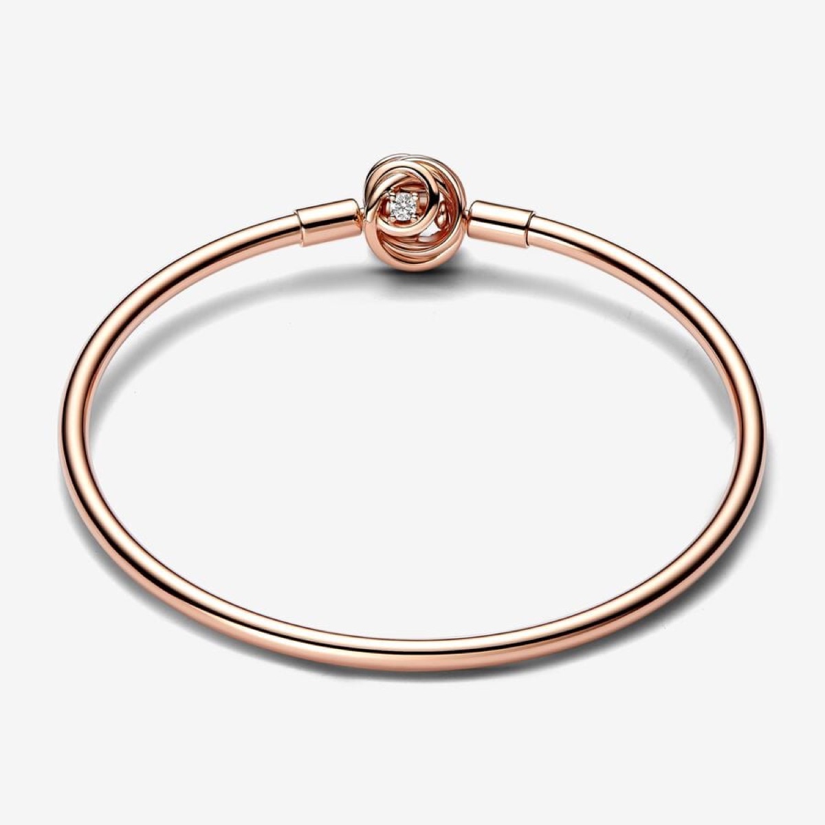 Pandora Moments Encircled Clasp Bangle — Rose Gold — Pandora Bangle 14k Rose Gold