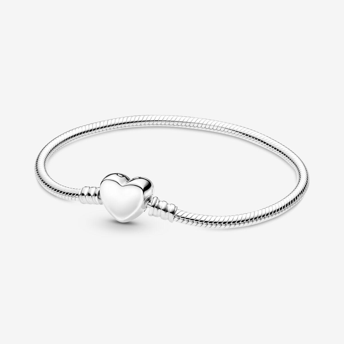 Pandora Moments Engravable Heart Clasp Bracelet — Pandora Bracelet Sterling Silver