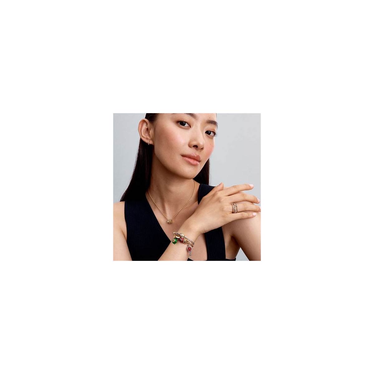 Pandora Sparkling Huggie Hoop Earrings — Pandora Hoop Earrings Sterling Silver with Cubic Zirconia