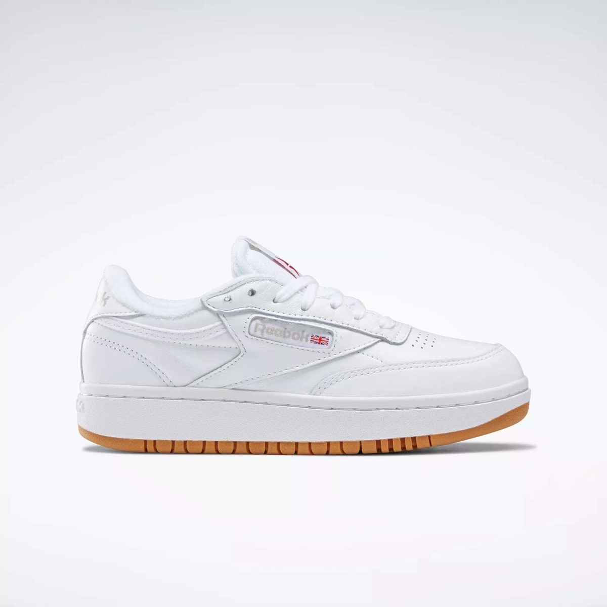 Reebok Club C Double — Women's White/Gum — Reebok Club C Double Leather