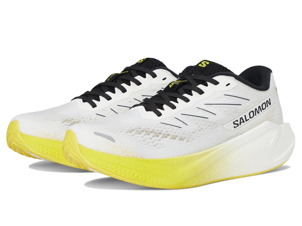 Salomon Aero Blaze — White / Black / Blazing Yellow — Salomon Aero Blaze Mesh