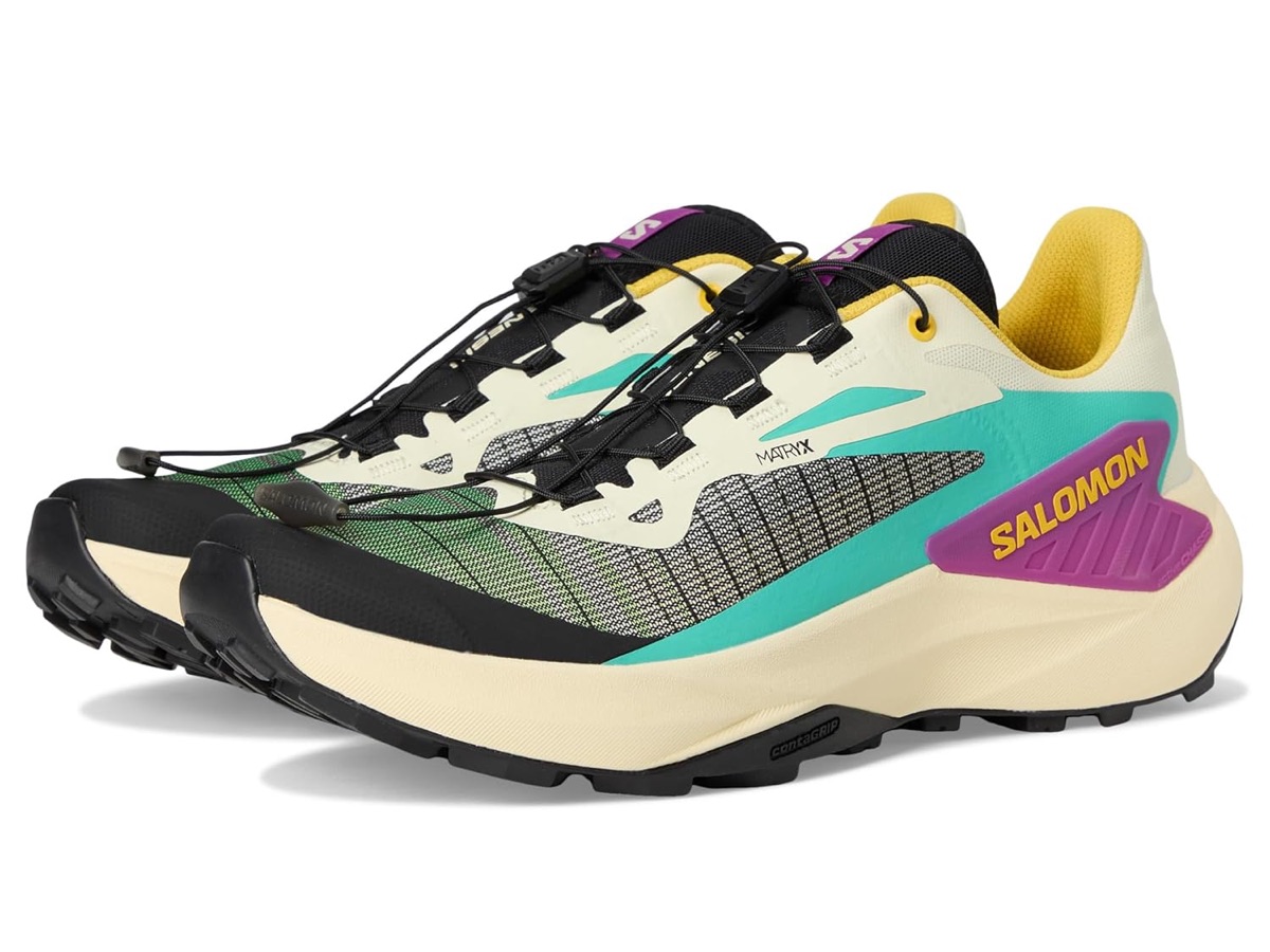 Salomon Genesis — Transparent Yellow / Black / Willowherb — Salomon Genesis Mesh