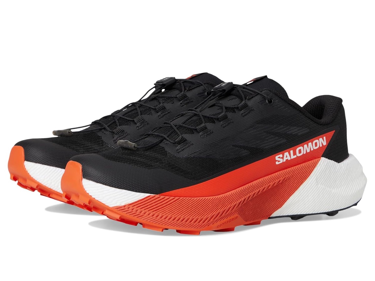 Salomon Pulsar — Black / White / Cherry Tomato — Salomon Pulsar Recycled