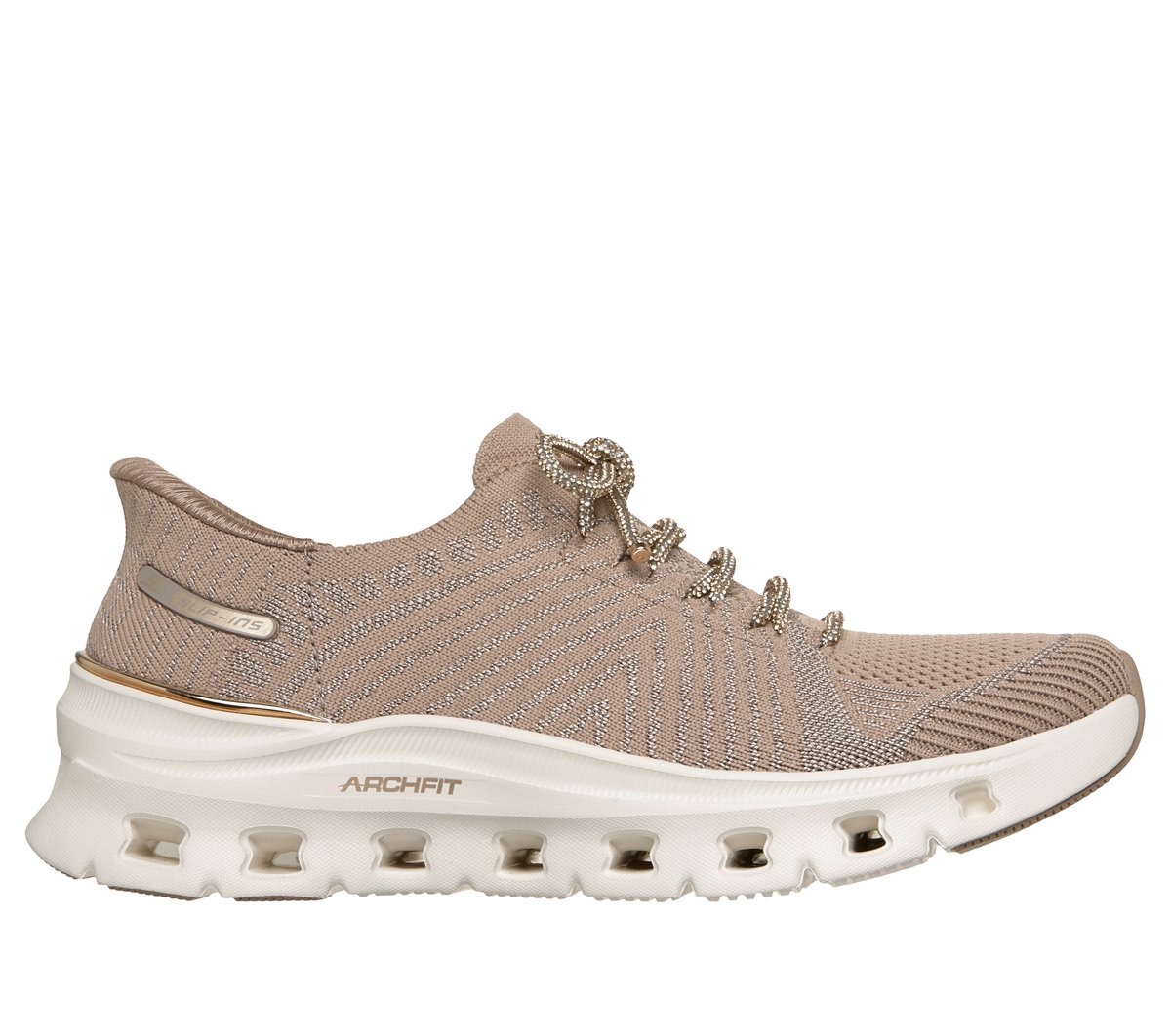 Skechers Slip-ins Martha Stewart: Arch Fit Glide-Step Pro — Taupe — Skechers Arch Fit Knit
