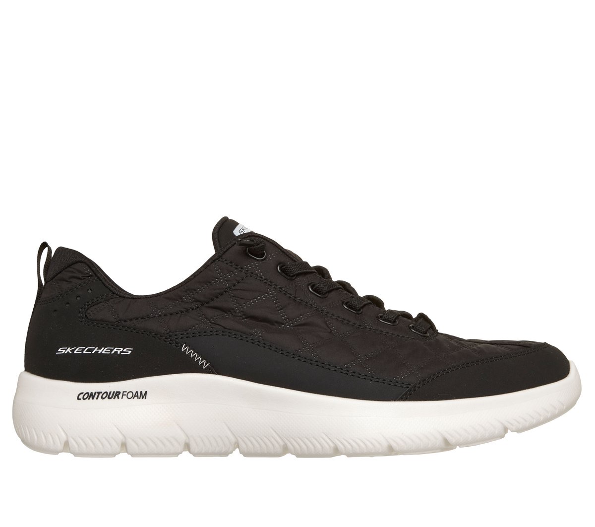 Skechers Summits Contour Foam Cozy Fit — Black/White delivered to Ubud