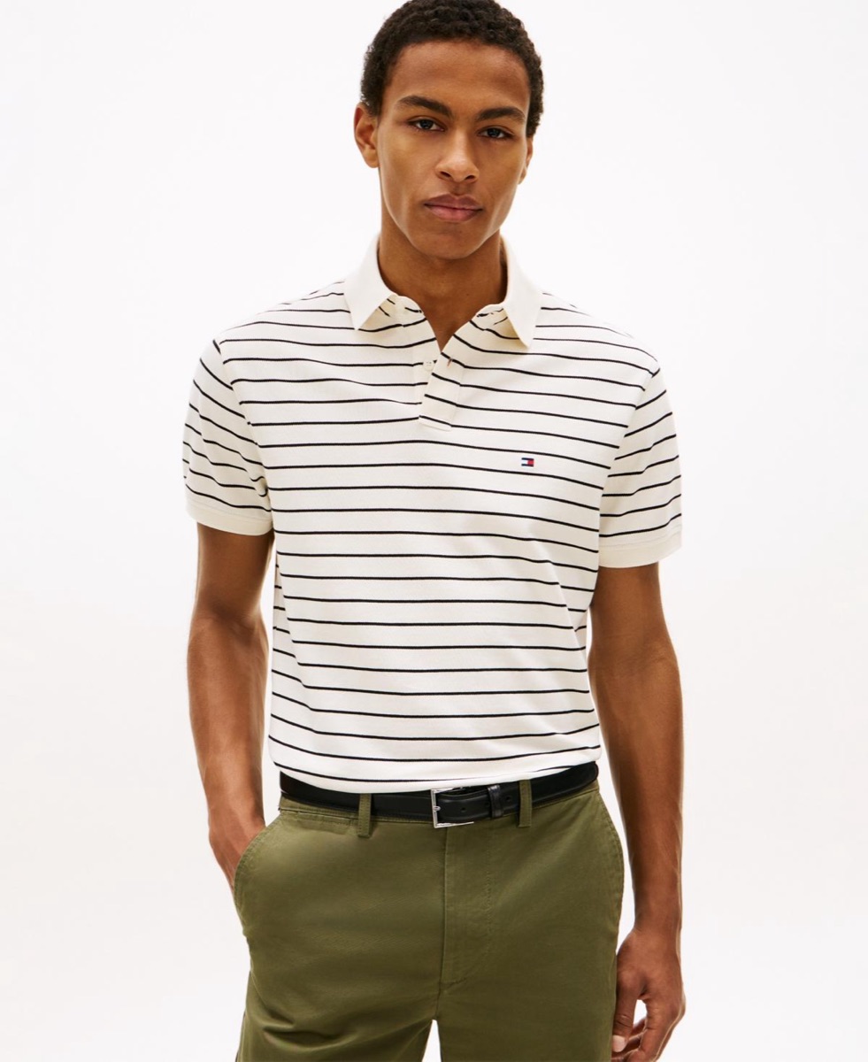Tommy Hilfiger Cotton Classic Fit 1985 Polo - Ivory delivered to Canggu