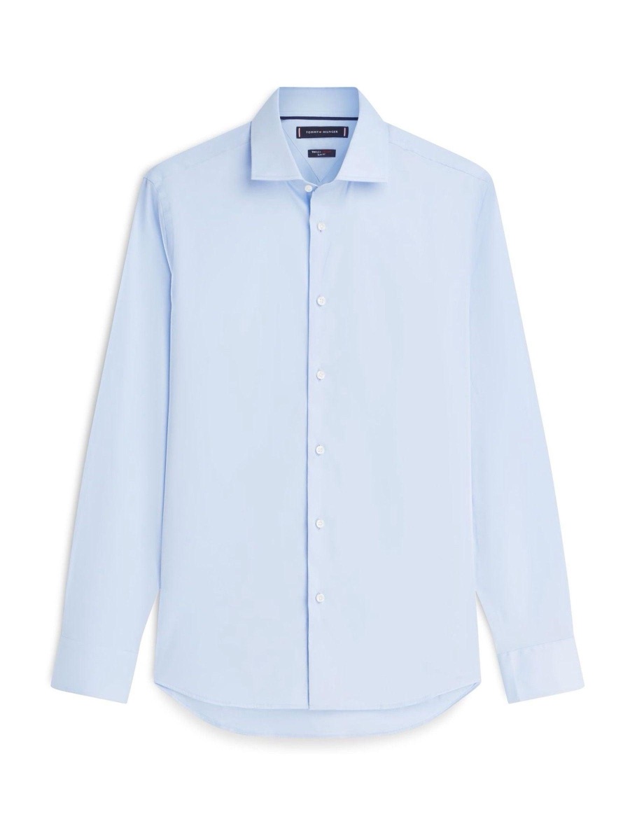 Tommy Hilfiger Smart Casual Slim Fit Shirt - Blue — Tommy Hilfiger Oxford Shirt Cotton Oxford